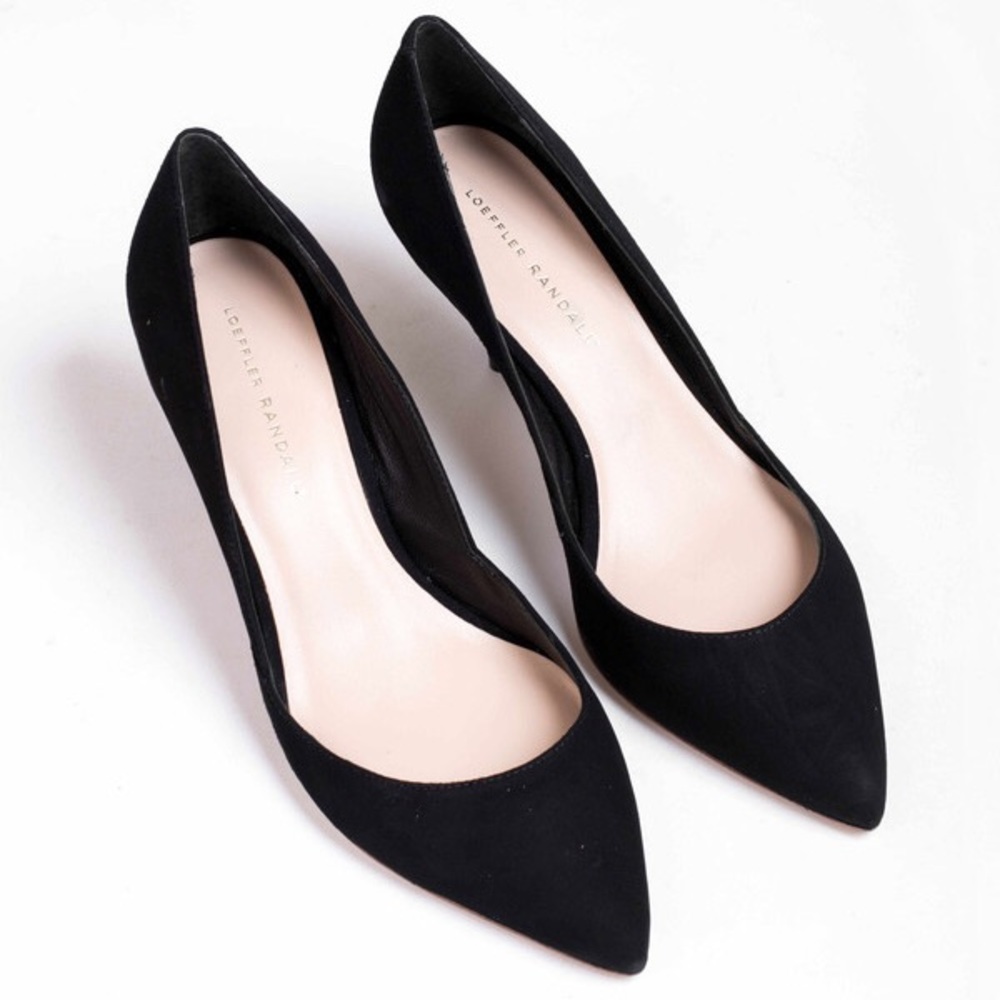 Loeffler Randall Jolie black suede kitten heels